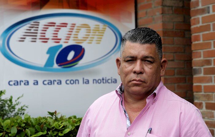 Mauricio Madrigal, jefe de prensa del canal 10 de la televisión abierta de Nicaragua, en una fotografía de archivo. EFE/Rodrigo Sura