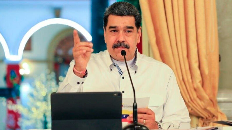 Fotografía cedida por prensa de Miraflores de Nicolás Maduro, el 8 de octubre de 2021, en Caracas (Venezuela). EFE/Prensa Miraflores