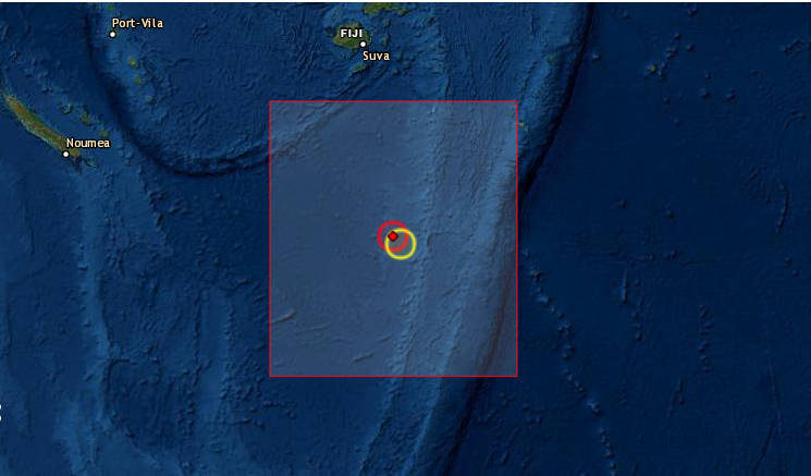 Un terremoto de magnitud 6.0 en la escala de Richter sacudió este jueves 21 de octubre de 2021 las aguas del archipiélago de Fiyi, en el Pacífico Sur, sin que inicialmente se haya informado de daños o emitido ninguna alerta por tsunami. (Captura de pantalla/EMSC)