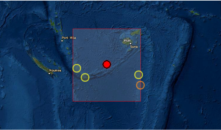 Un terremoto de magnitud 7.3 sacudió este sábado 2 de octubre de 2021 las aguas del archipiélago de Vanuatu, en el Pacífico Sur, sin que las autoridades hayan informado de víctimas ni de daños materiales. (Captura pantalla/EMSC)