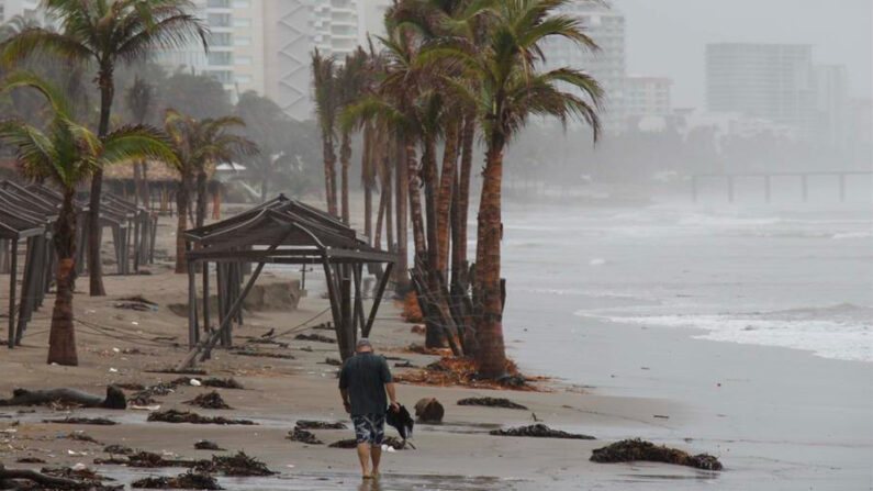 Fotografía de archivo que muestra a un hombre caminando en el puerto mexicano de Acapulco. EFE/Francisca Meza
