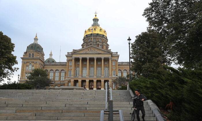 El edificio del Capitolio del Estado de Iowa, el 9 de octubre de 2019, en Des Moines, Iowa. (Joe Raedle/Getty Images)