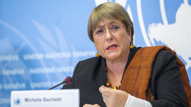 La ex alta comisionada de la ONU para los Derechos Humanos, Michelle Bachelet en una foto de archivo. EFE/EPA/Martial Trezzini