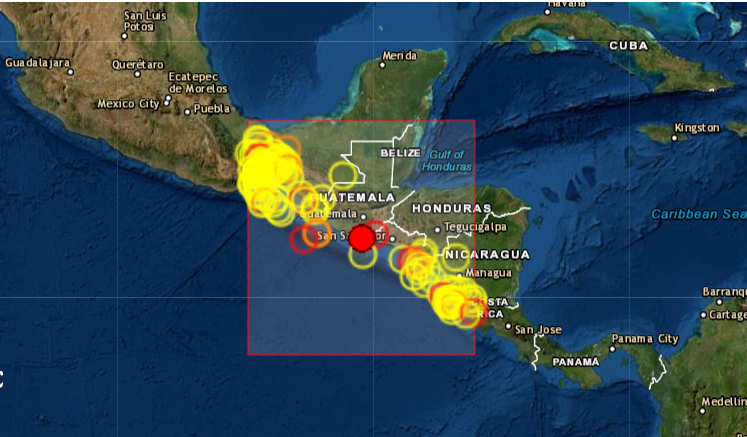 Un fuerte sismo de magnitud 5.9 en la escala abierta de Richter sacudió este jueves 18 de noviembre de 2021 Guatemala, sin que se reportaran daños materiales o víctimas de acuerdo a las autoridades. (Captura de pantalla/EMSC)