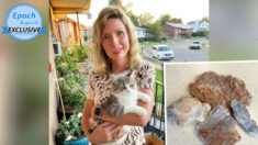 Mujer sobreviviente de tumor cerebral ayuda a niña a vender piedras para pagar la comida de su gato