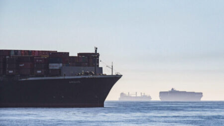 Acumulación de buques portacontenedores en puertos de California alcanza un récord