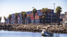 Los contenedores vacíos se acumulan en los puertos