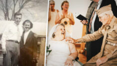 Familia celebra 75º aniversario de veterano y su esposa con una hermosa ceremonia que nunca tuvieron