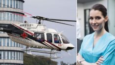 Enfermero usa helicóptero para proponer matrimonio a su novia en un hospital