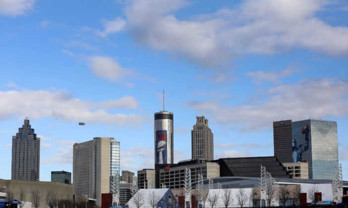 Una vista general de la ciudad desde el estadio Mercedes-Benz de Atlanta (Georgia) el 3 de febrero de 2019. (Streeter Lecka/Getty Images)