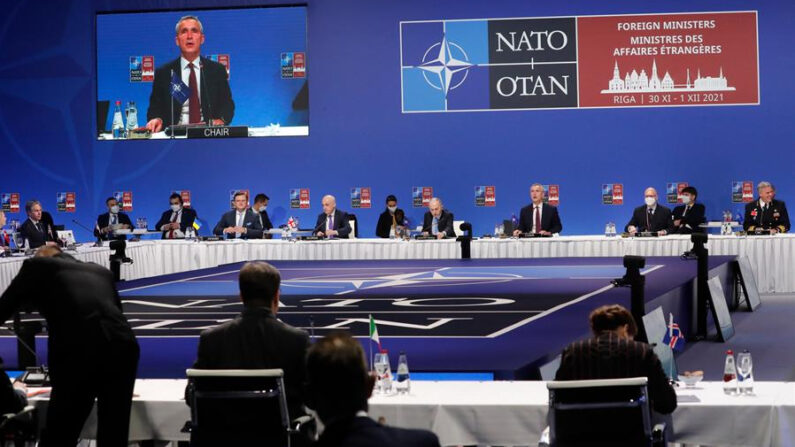 Fotografía de archivo de una reunión del Consejo de Miembros de la Organización del Tratado del Atlántico Norte (OTAN). EFE/EPA/Toms Kalnins