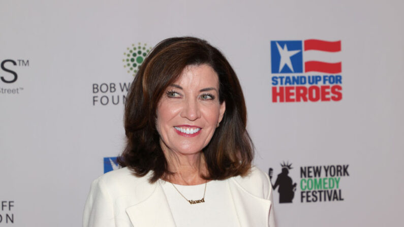 La gobernadora de Nueva York, Kathy Hochul, asiste al evento número 15 de Stand Up For Heroes, el 08 de noviembre de 2021, en la Ciudad de Nueva York. (Dia Dipasupil/Getty Images)