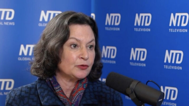 Mary Eberstadt en una entrevista con "Capitol Report" de NTD, emitida el 29 de diciembre de 2021. (Captura de pantalla vía The Epoch Times)