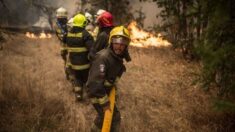 Impactante rescate de bomberos voluntarios chilenos atrapados en medio del fuego