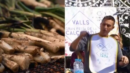 Ciudad española celebra original festival de la calçotada: ¡Hay concurso de quién come más cebollas!