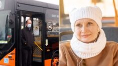 Chofer de autobús devuelve billetera a una abuelita pensionada
