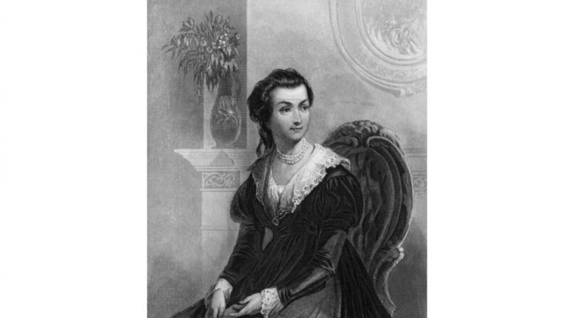 Abigail Smith Adams (1744-1818), esposa del presidente estadounidense John Adams y madre del presidente John Quincy Adams. De una pintura de C Schessele, alrededor de 1775. (MPI/Getty Images)