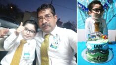 Niño mexicano celebra su cumpleaños vestido de chofer, igual que su superhéroe: ¡Su abuelito!