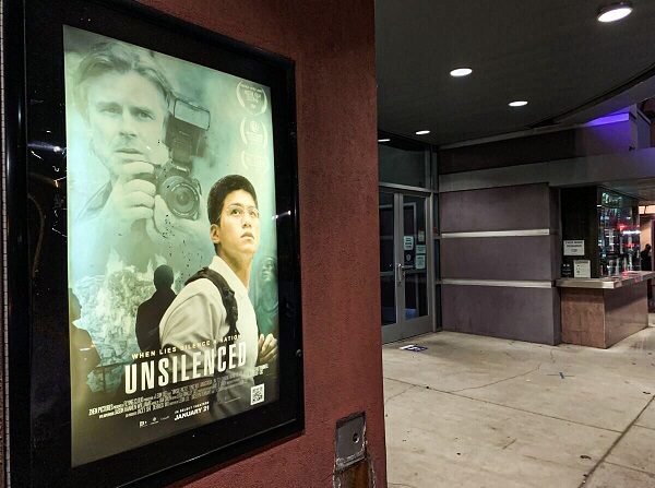 La galardonada película "Unsilenced" se proyecta en determinados cines de Estados Unidos, incluido el Laemmle Playhouse 7 de Pasadena (California), a partir del 21 de enero de 2022. (Linda Jiang/The Epoch Times)