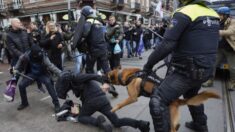 La policía usa perros de ataque en protestas contra los confinamientos por COVID en Holanda