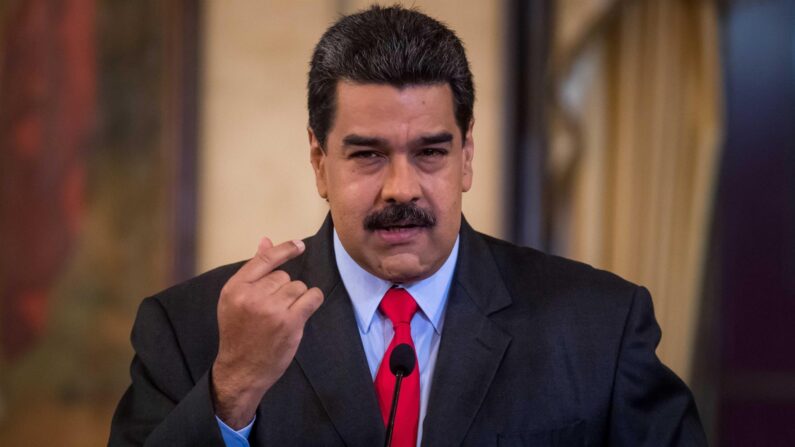 Fotografía de archivo en la que se registró al líder chavista de Venezuela, Nicolás Maduro, en Caracas (Venezuela). EFE/Miguel Gutiérrez
