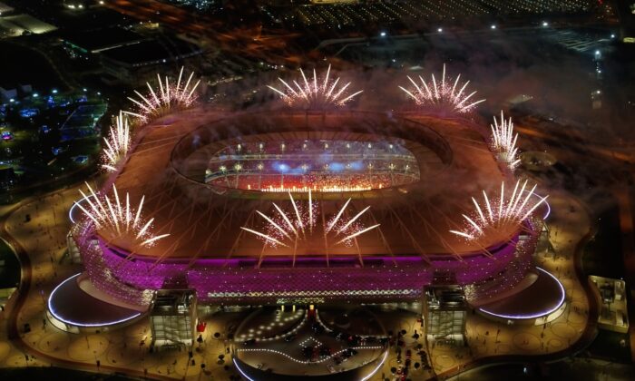En esta imagen facilitada por Qatar 2022/Comité Supremo, Qatar inaugura la cuarta sede de la Copa Mundial de la FIFA 2022, el Estadio Ahmad Bin Ali en Doha, Qatar, el 18 de diciembre de 2020. (Qatar 2022/Comité Supremo vía Getty Images)