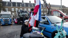 Camioneros neerlandeses imitan a canadienses y bloquean el centro de La Haya