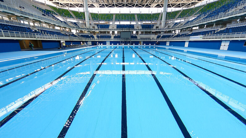 El Estadio Olímpico Acuático en el Parque Olímpico de Barra el 8 de abril de 2016 en Río de Janeiro, Brasil. (Buda Mendes/Getty Images)
