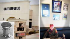 Marine de 97 años sobreviviente de Iwo Jima recibe reconocimiento en café local tras contar su historia
