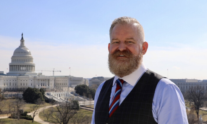 Una fotografía del pastor Jim Domen en Washington D.C., el 7 de febrero de 2022. (Lynn Lin/NTD)