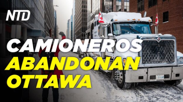 NTD Noticias: Despejan Ottawa tras protesta de camioneros; Biden se reunirá con Putin si no hay invasión