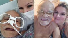 Enfermera fabrica lentes de papel para calmar a abuelito enfadado: «El amor cura”