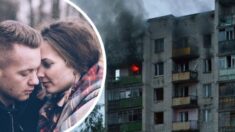 Valiente joven rescata a su novia de edificio en llamas por la ventana del 9° piso
