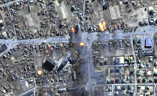 Imagen de satélite de la ciudad ucraniana de Chernígov. EFE/EPA/MAXAR TECHNOLOGIES HANDOUT
