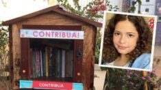 Creativa niña brasileña crea “minibibliotecas” para promover lectura al aire libre
