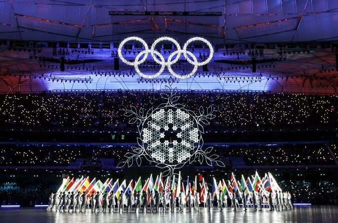 Vista general del Caldero Olímpico durante la Ceremonia de Clausura de los Juegos Olímpicos de Invierno de Beijing 2022 en la jornada 16 de los Juegos Olímpicos de Invierno de Beijing 2022 en el Estadio Nacional de Beijing el 20 de febrero de 2022 en Beijing, China. (Maja Hitij/Getty Images)