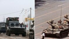 Ucraniano intenta detener convoy militar ruso, lo comparan con “hombre del tanque” de Tiananmen