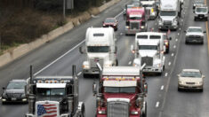 Vehículos del convoy liderado por camioneros recorren Washington, D.C.
