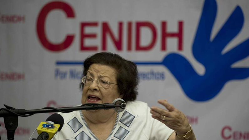 La presidenta del Centro Nicaragüense de Derechos Humanos (CENIDH), Vilma Núñez, en una fotografía de archivo. EFE/ Jorge Torres