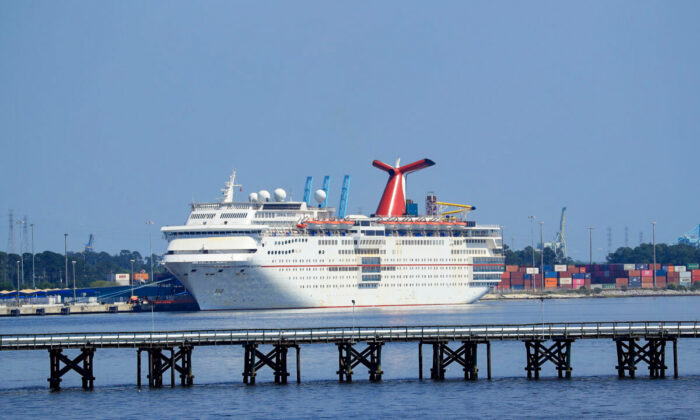 Una imagen del barco de Carnival Cruise Line el 27 de marzo de 2020 en una foto de archivo. (Greenwood/Getty Images)