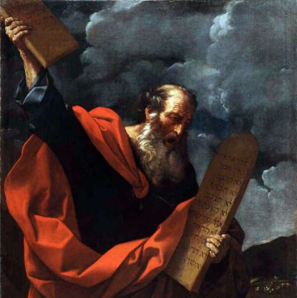 "Moisés con las Tablas de la Ley" (1624) de Guido Reni. (Dominio público)