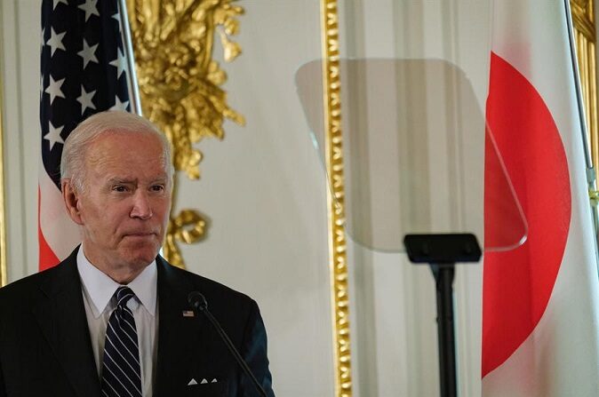 El presidente estadounidense, Joe Biden, este 23 de mayo en Tokio. EFE/EPA/NICOLAS DATICHE / POOL
