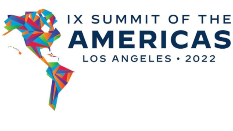 Logo de la próxima Cumbre de las Américas en la ciudad de Los Ángeles, California, EEUU. (VOA)