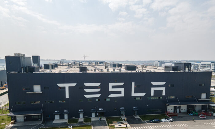 La gigafábrica de Tesla Shanghai en China, el 29 de marzo de 2021. (Xiaolu Chu/Getty Images)
