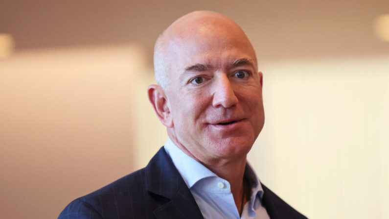 El fundador de Amazon, Jeff Bezos, en Nueva York, el 20 de septiembre de 2021. (Michael M. Santiago/Getty Images)
