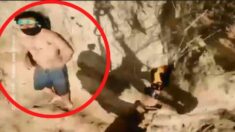 ¿Cómo llegó allí? Hombre atrapado en acantilado solo pudo ser rescatado con helicóptero