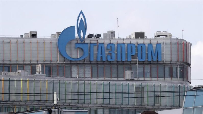 Logotipo del gigante gasístico ruso Gazprom, en una imagen de archivo. EFE/EPA/Anatoly Maltsev
