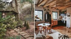 Artista y su esposo dejan “ruidosa vida de la ciudad” por una linda casa que renovaron en el bosque
