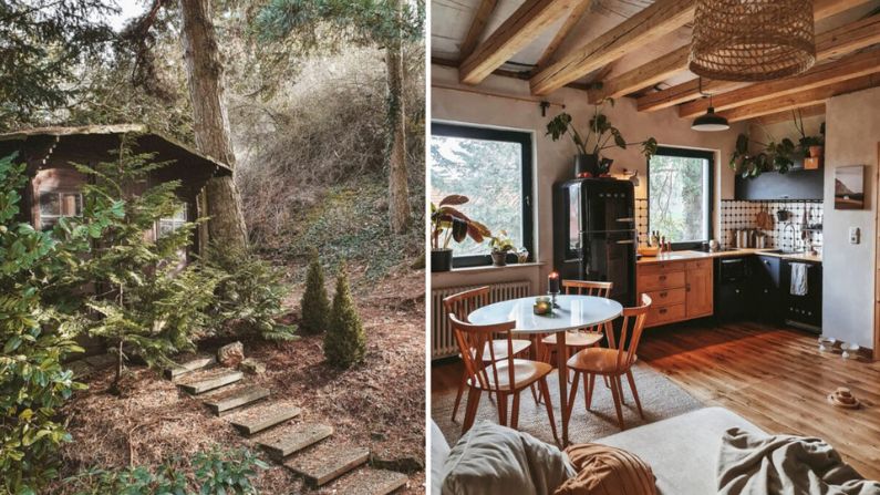 Artista y su esposo dejan "ruidosa vida de la ciudad" por una linda casa que renovaron en el bosque