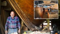 Abuelito de 84 años lleva 40 años construyendo un enorme barco de madera y todavía no termina